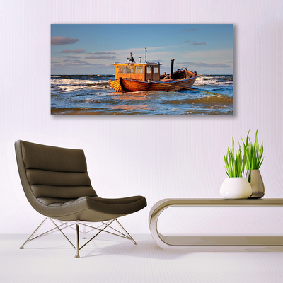 Leinwand-Bilder Boot Meer Landschaft