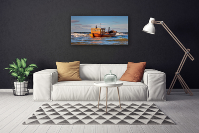 Leinwand-Bilder Boot Meer Landschaft