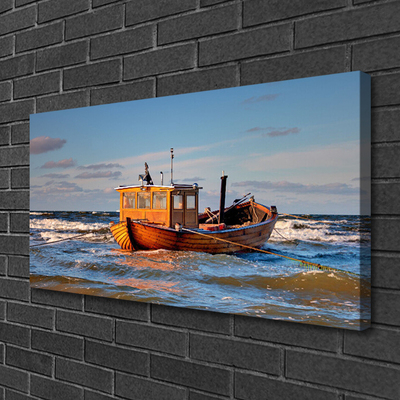 Leinwand-Bilder Boot Meer Landschaft