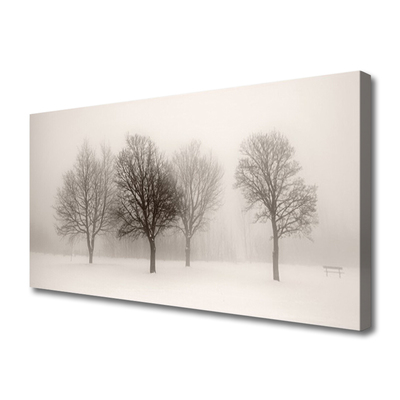 Leinwand-Bilder Schnee Bäume Landschaft