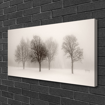 Leinwand-Bilder Schnee Bäume Landschaft