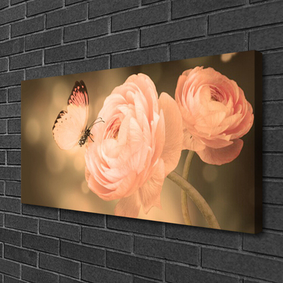 Leinwand-Bilder Schmetterling Rosen Natur