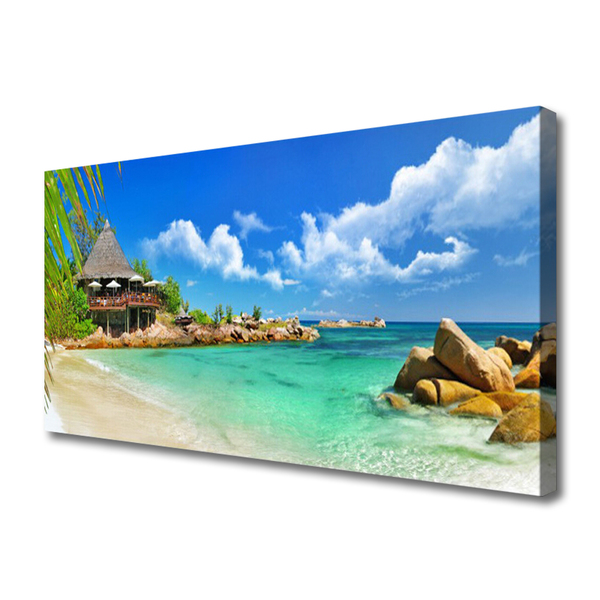 Leinwand-Bilder Strand Meer Steine Landschaft