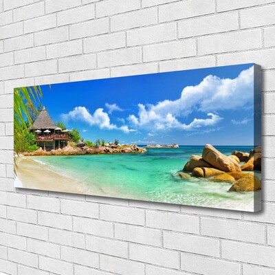 Leinwand-Bilder Strand Meer Steine Landschaft