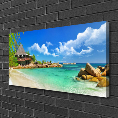 Leinwand-Bilder Strand Meer Steine Landschaft