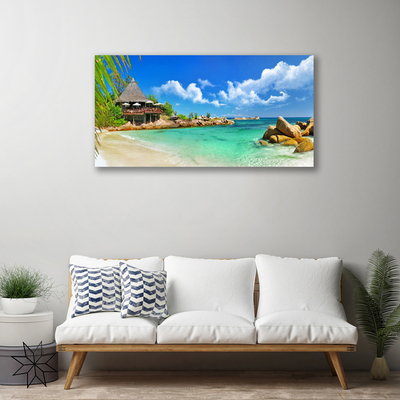 Leinwand-Bilder Strand Meer Steine Landschaft