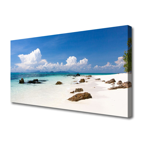 Leinwand-Bilder Strand Steine Landschaft