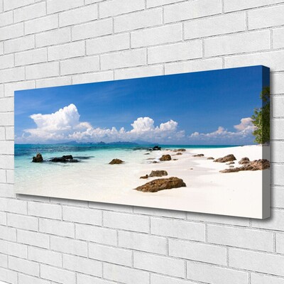 Leinwand-Bilder Strand Steine Landschaft