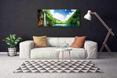 Leinwand-Bilder Gebirge Wald See Natur