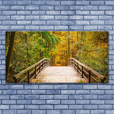Leinwand-Bilder Wald Brücke Architektur