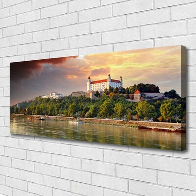 Leinwand-Bilder Stadt See Landschaft