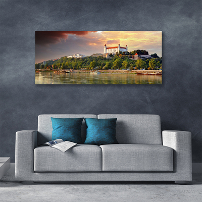 Leinwand-Bilder Stadt See Landschaft