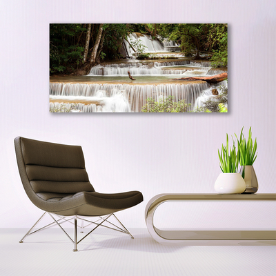 Leinwand-Bilder Wasserfall Wald Natur