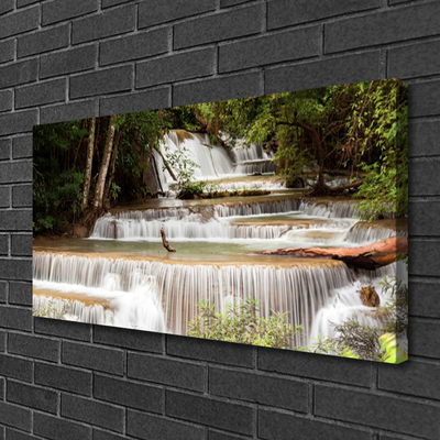 Leinwand-Bilder Wasserfall Wald Natur