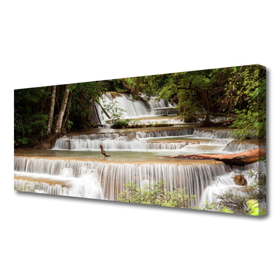 Leinwand-Bilder Wasserfall Wald Natur