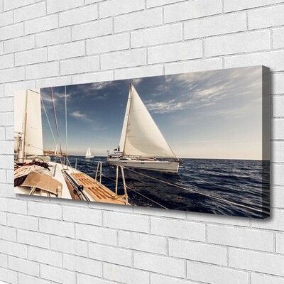 Leinwand-Bilder Boote Meer Landschaft