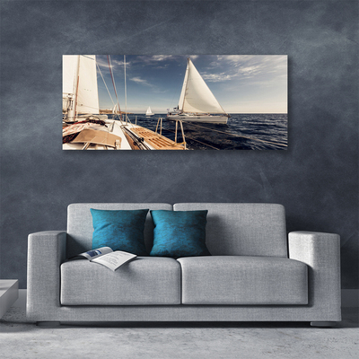 Leinwand-Bilder Boote Meer Landschaft