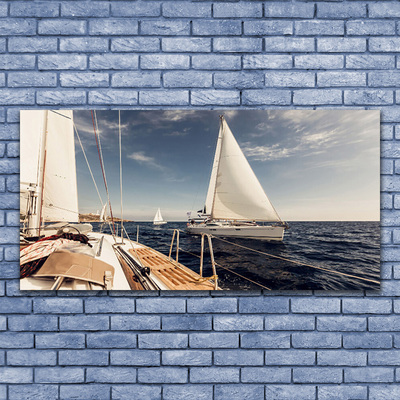 Leinwand-Bilder Boote Meer Landschaft