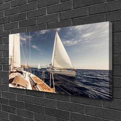 Leinwand-Bilder Boote Meer Landschaft