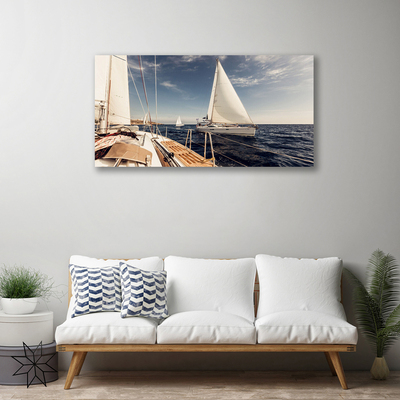 Leinwand-Bilder Boote Meer Landschaft