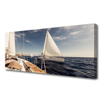 Leinwand-Bilder Boote Meer Landschaft