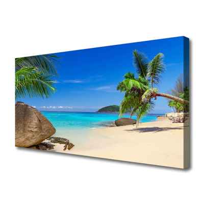 Leinwand-Bilder Strand Meer Steine Landschaft