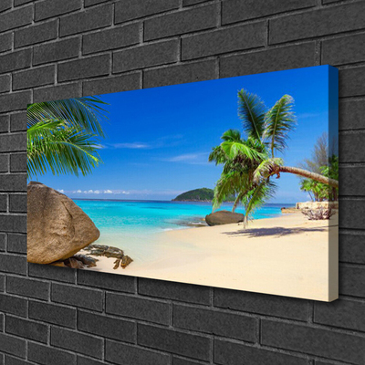 Leinwand-Bilder Strand Meer Steine Landschaft