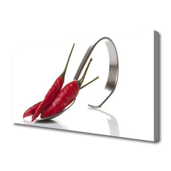 Leinwand-Bilder Chili Löffel Küche