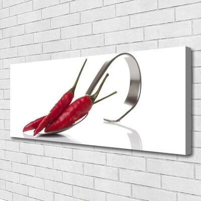 Leinwand-Bilder Chili Löffel Küche