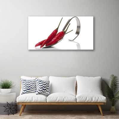Leinwand-Bilder Chili Löffel Küche