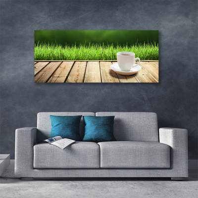 Leinwand-Bilder Gras Tasse Natur