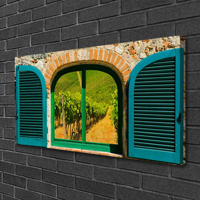 Leinwand-Bilder Fenster Landschaft