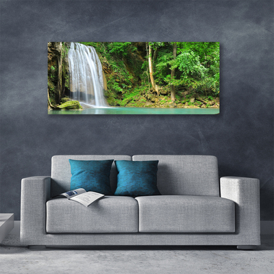 Leinwand-Bilder Wasserfall Wald Natur