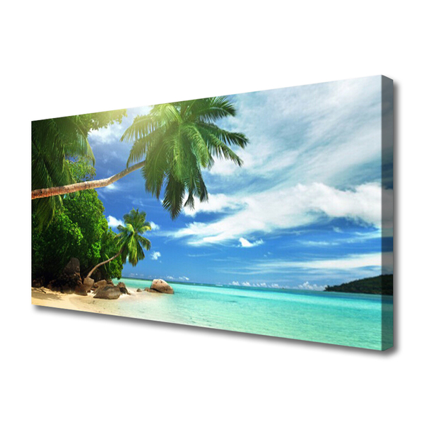 Leinwand-Bilder Palme Strand Meer Landschaft