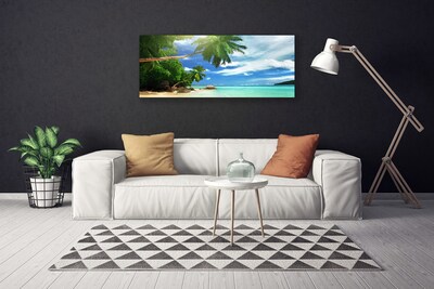 Leinwand-Bilder Palme Strand Meer Landschaft