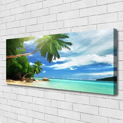 Leinwand-Bilder Palme Strand Meer Landschaft