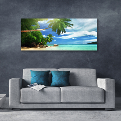 Leinwand-Bilder Palme Strand Meer Landschaft