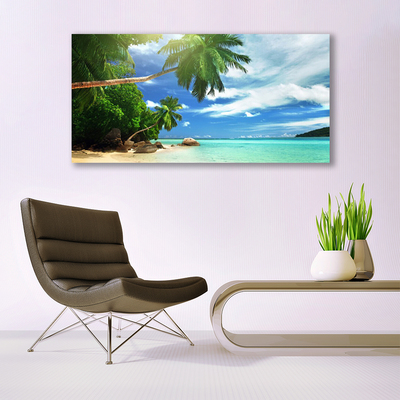 Leinwand-Bilder Palme Strand Meer Landschaft