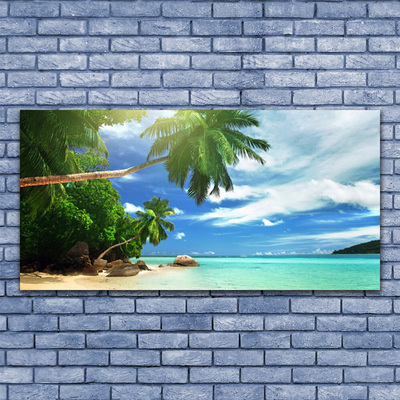 Leinwand-Bilder Palme Strand Meer Landschaft