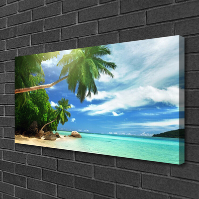 Leinwand-Bilder Palme Strand Meer Landschaft