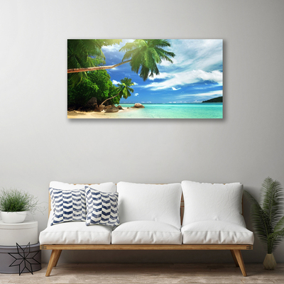 Leinwand-Bilder Palme Strand Meer Landschaft