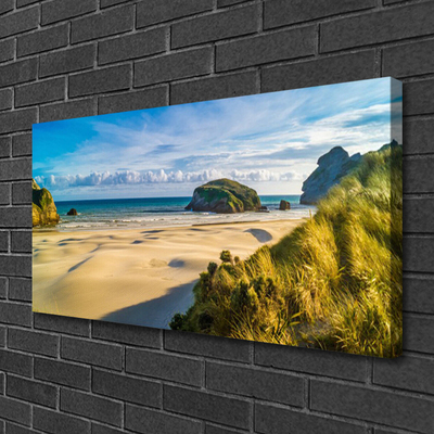 Leinwand-Bilder Strand Felsen Landschaft