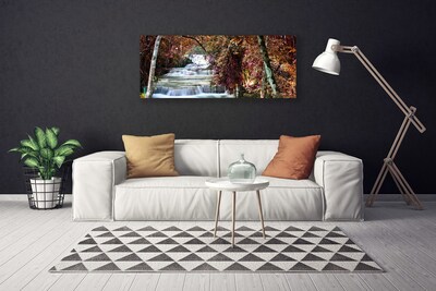 Leinwand-Bilder Wasserfall Wald Natur