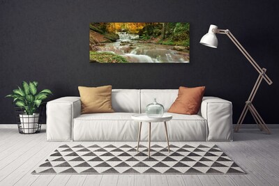 Leinwand-Bilder Wasserfall Wald Natur