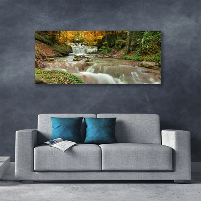 Leinwand-Bilder Wasserfall Wald Natur