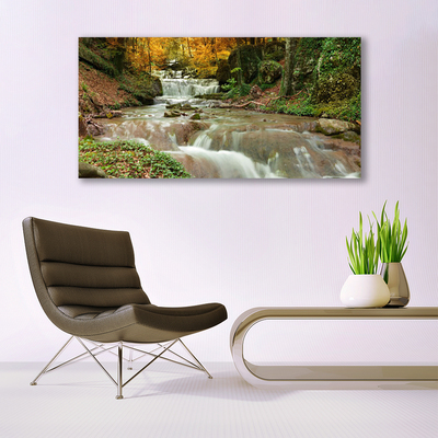 Leinwand-Bilder Wasserfall Wald Natur