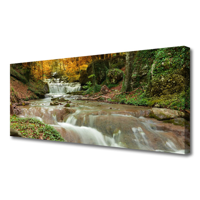 Leinwand-Bilder Wasserfall Wald Natur