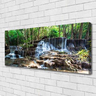 Leinwand-Bilder Wasserfall Wald Natur