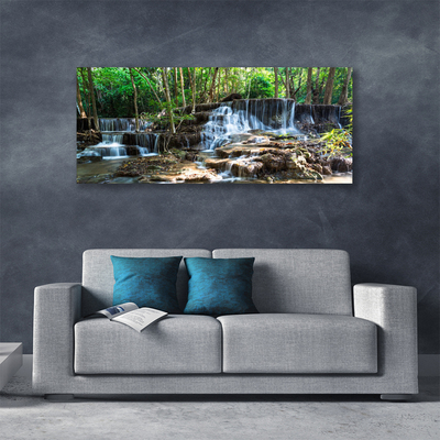 Leinwand-Bilder Wasserfall Wald Natur