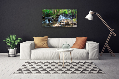 Leinwand-Bilder Wasserfall Wald Natur